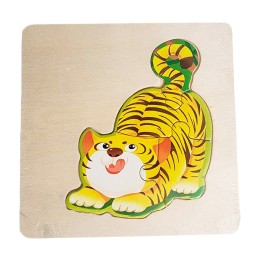 Rompecabeza Madera Figura Color Didactica Aprendizaje Niños