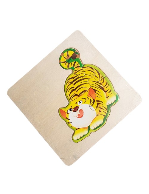 Rompecabeza Madera Figura Color Didactica Aprendizaje Niños