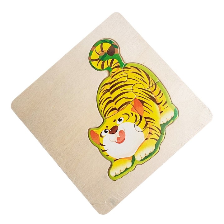 Rompecabeza Madera Figura Color Didactica Aprendizaje Niños