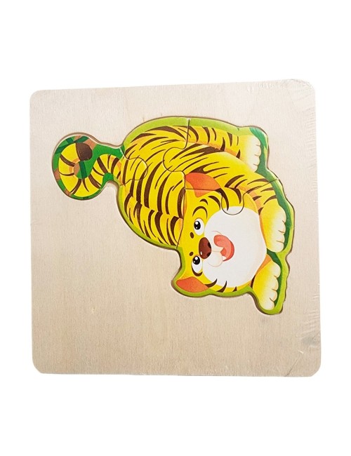 Rompecabeza Madera Figura Color Didactica Aprendizaje Niños