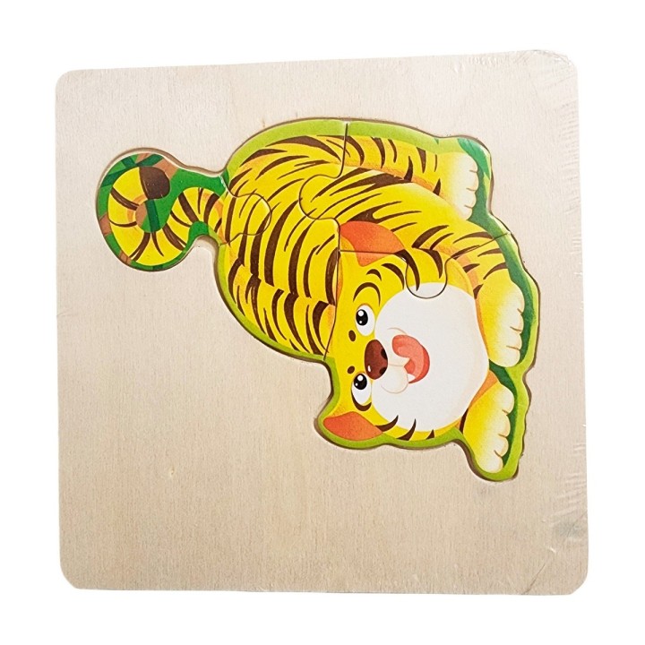 Rompecabeza Madera Figura Color Didactica Aprendizaje Niños