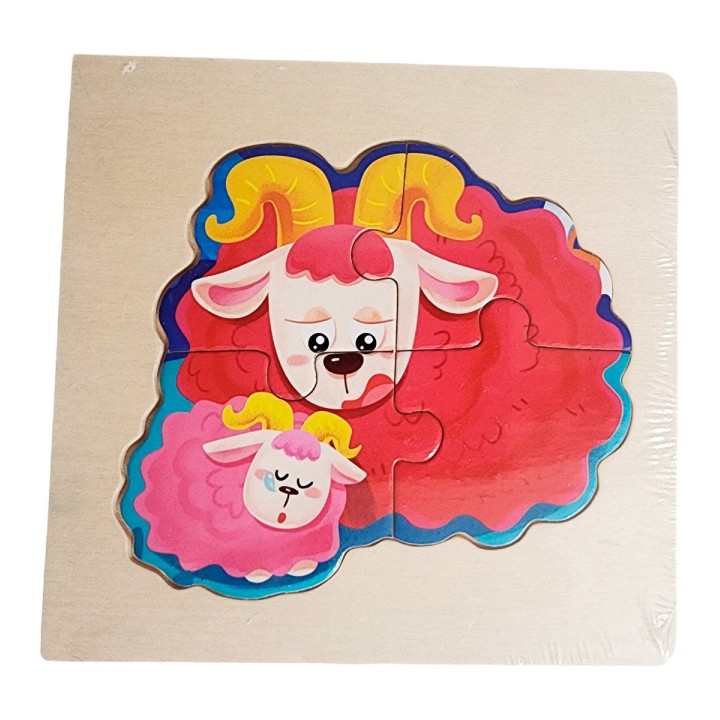 Rompecabeza Madera Figura Color Didactica Aprendizaje Niños
