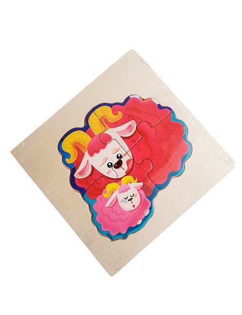 Rompecabeza Madera Figura Color Didactica Aprendizaje Niños