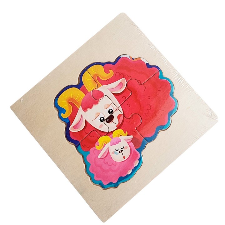 Rompecabeza Madera Figura Color Didactica Aprendizaje Niños