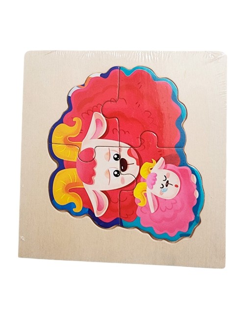 Rompecabeza Madera Figura Color Didactica Aprendizaje Niños