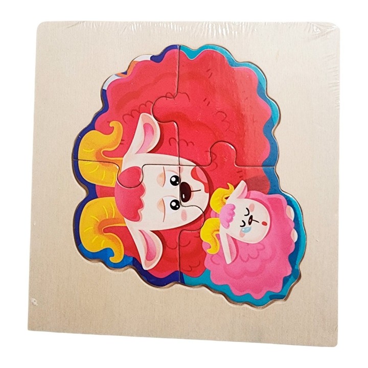 Rompecabeza Madera Figura Color Didactica Aprendizaje Niños