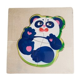 Rompecabeza Madera Figura Color Didactica Aprendizaje Niños