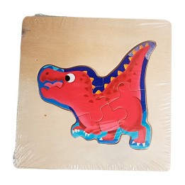 Rompecabeza Madera Figura Color Didactica Aprendizaje Niños