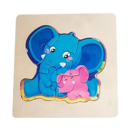 Rompecabeza Madera Figura Color Didactica Aprendizaje Niños