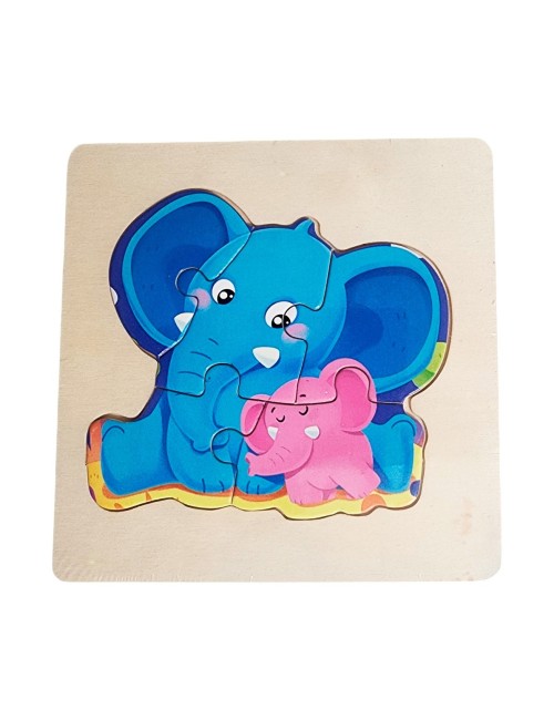 Rompecabeza Madera Figura Color Didactica Aprendizaje Niños
