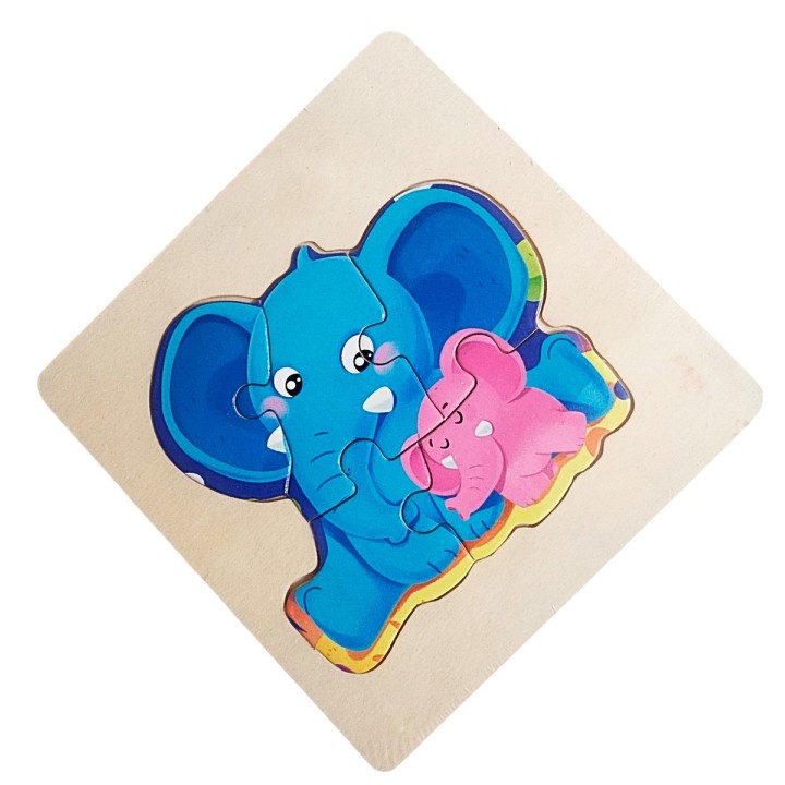 Rompecabeza Madera Figura Color Didactica Aprendizaje Niños