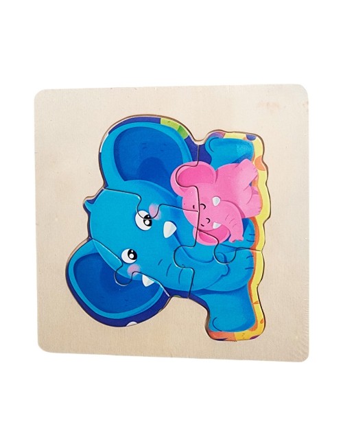 Rompecabeza Madera Figura Color Didactica Aprendizaje Niños