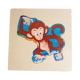 Rompecabeza Madera Figura Color Didactica Aprendizaje Niños
