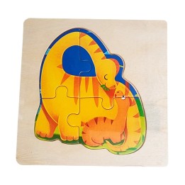 Rompecabeza Madera Figura Color Didactica Aprendizaje Niños