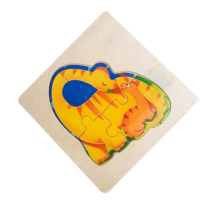 Rompecabeza Madera Figura Color Didactica Aprendizaje Niños