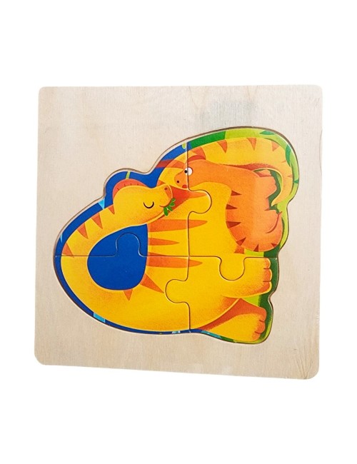 Rompecabeza Madera Figura Color Didactica Aprendizaje Niños