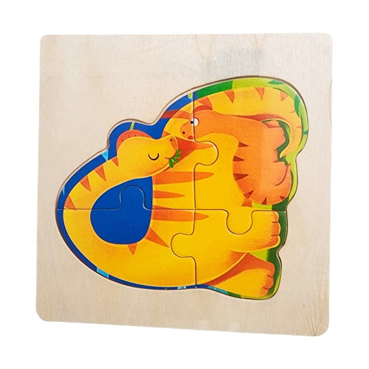 Rompecabeza Madera Figura Color Didactica Aprendizaje Niños
