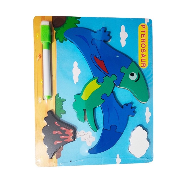 Rompecabezas Didactico Con Tablero Figuras + Marcador