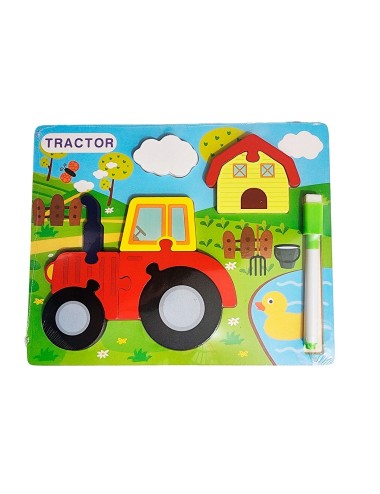 Rompecabezas Didactico Con Tablero Figuras + Marcador
