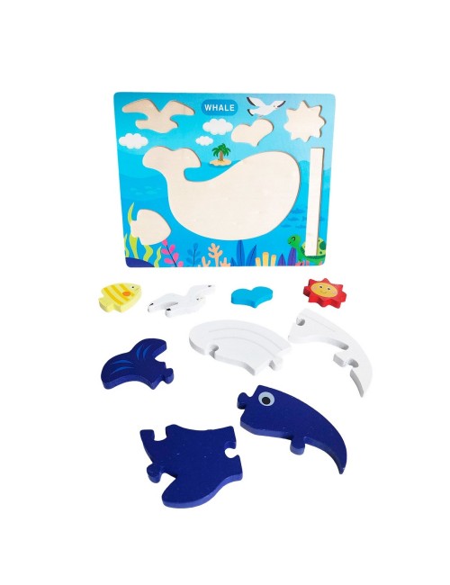 Rompecabezas Didactico Con Tablero Figuras + Marcador