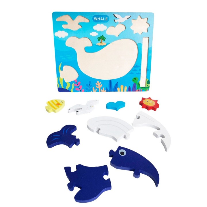 Rompecabezas Didactico Con Tablero Figuras + Marcador