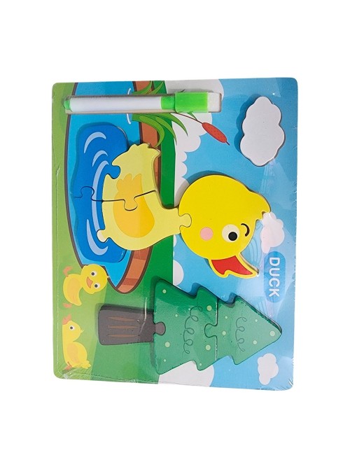 Rompecabezas Didactico Con Tablero Figuras + Marcador