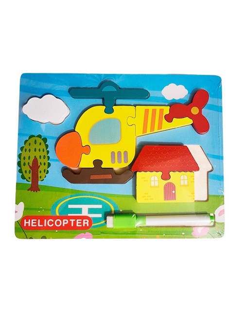 Rompecabezas Didactico Con Tablero Figuras + Marcador