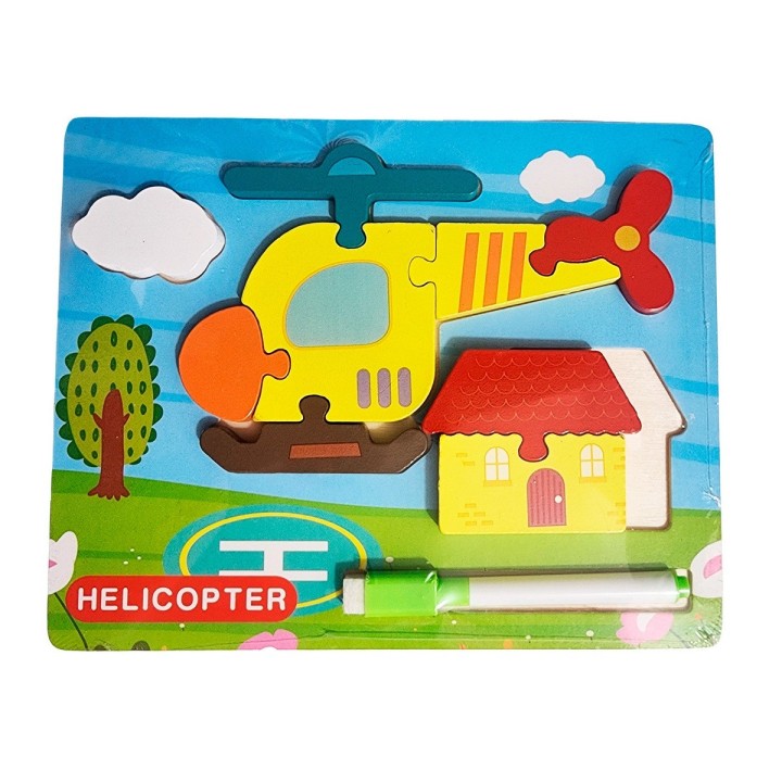 Rompecabezas Didactico Con Tablero Figuras + Marcador