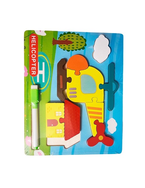 Rompecabezas Didactico Con Tablero Figuras + Marcador