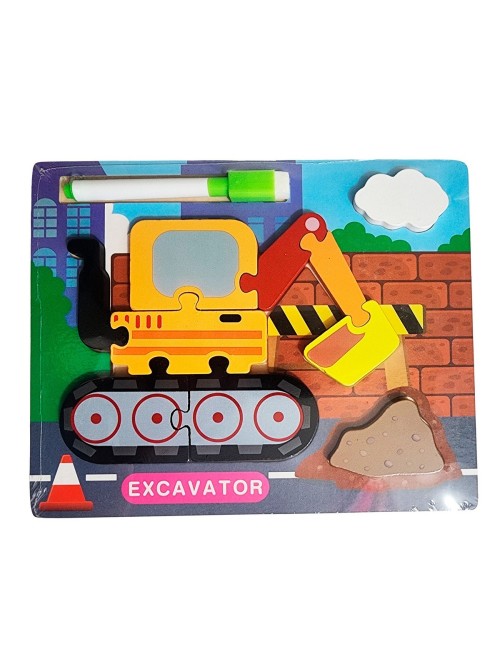 Rompecabezas Didactico Con Tablero Figuras + Marcador