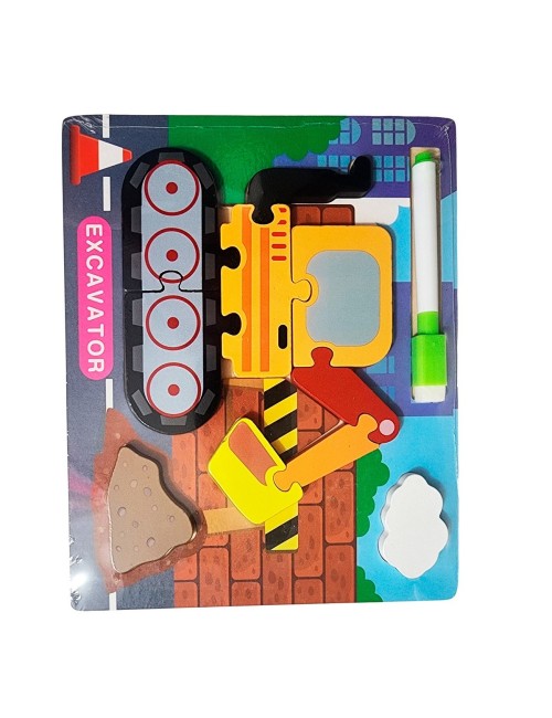 Rompecabezas Didactico Con Tablero Figuras + Marcador