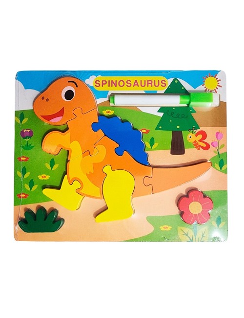 Rompecabezas Didactico Con Tablero Figuras + Marcador