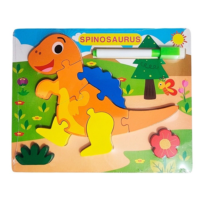 Rompecabezas Didactico Con Tablero Figuras + Marcador