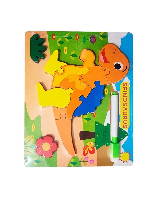 Rompecabezas Didactico Con Tablero Figuras + Marcador