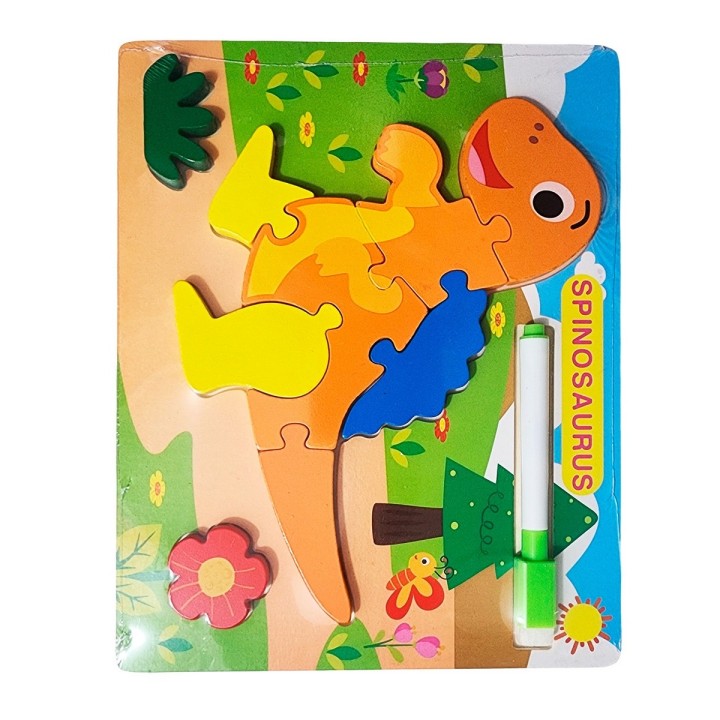 Rompecabezas Didactico Con Tablero Figuras + Marcador