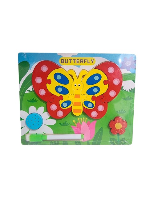 Rompecabezas Didactico Con Tablero Figuras + Marcador