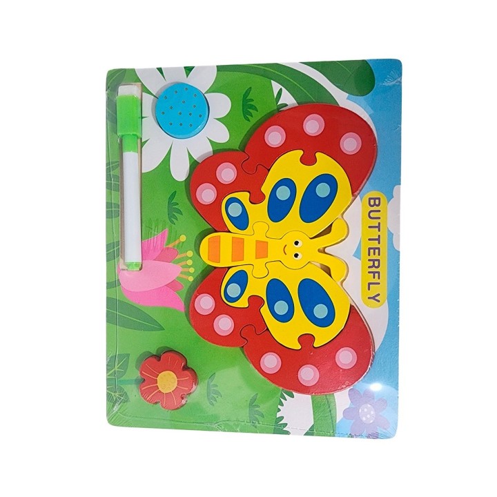 Rompecabezas Didactico Con Tablero Figuras + Marcador
