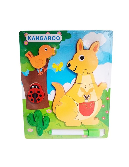 Rompecabezas Didactico Con Tablero Figuras + Marcador