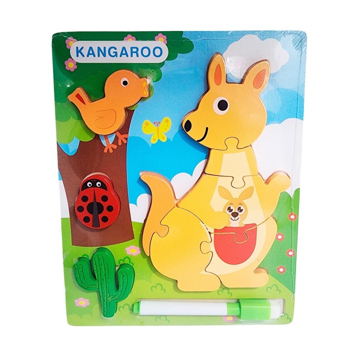 Rompecabezas Didactico Con Tablero Figuras + Marcador