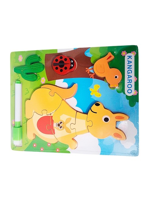 Rompecabezas Didactico Con Tablero Figuras + Marcador