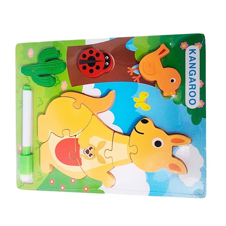 Rompecabezas Didactico Con Tablero Figuras + Marcador