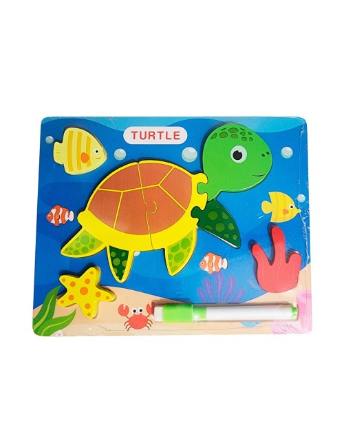 Rompecabezas Didactico Con Tablero Figuras + Marcador