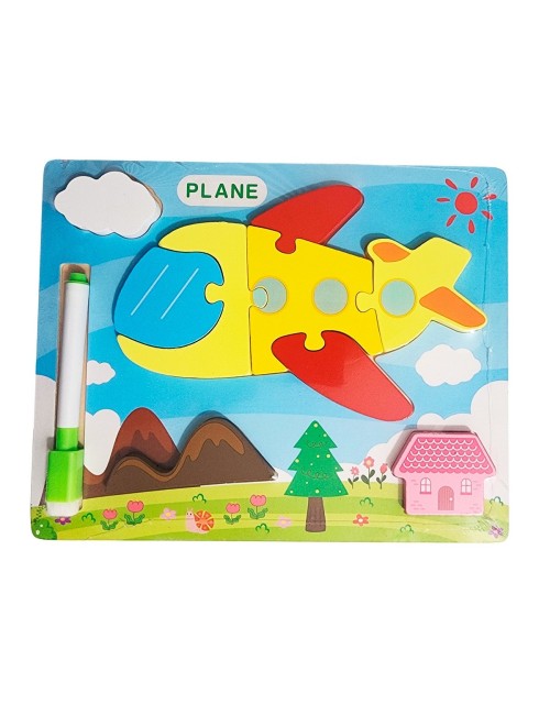 Rompecabezas Didactico Con Tablero Figuras + Marcador