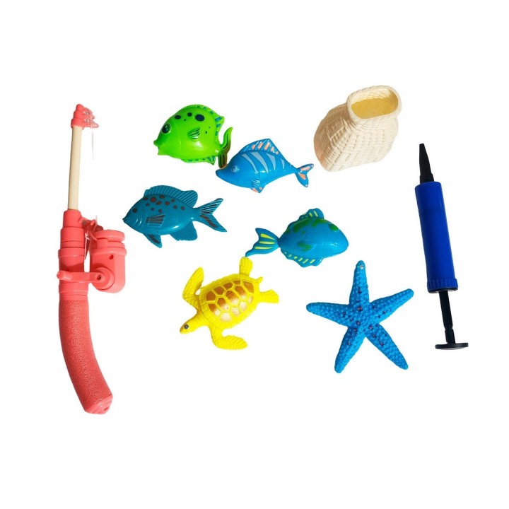 Juego De Pesca Piscina Didactico Juguete Niños Con Caña