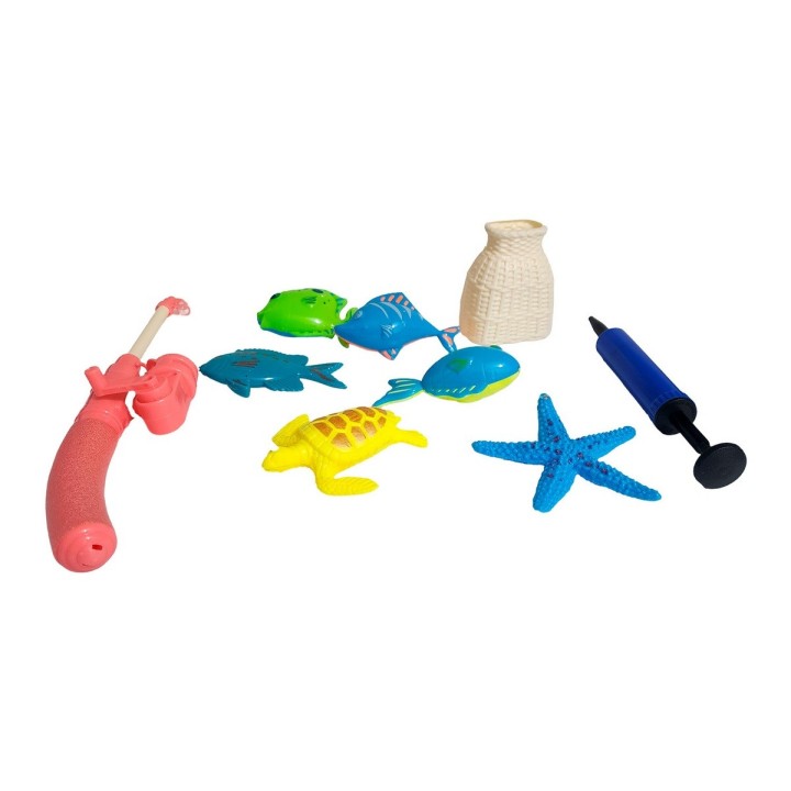 Juego De Pesca Piscina Didactico Juguete Niños Con Caña