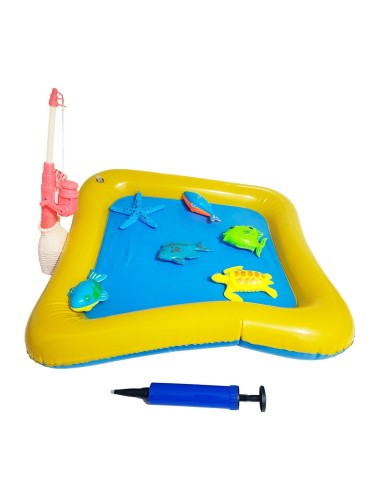 Juego De Pesca Piscina Didactico Juguete Niños Con Caña