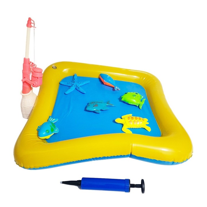 Juego De Pesca Piscina Didactico Juguete Niños Con Caña
