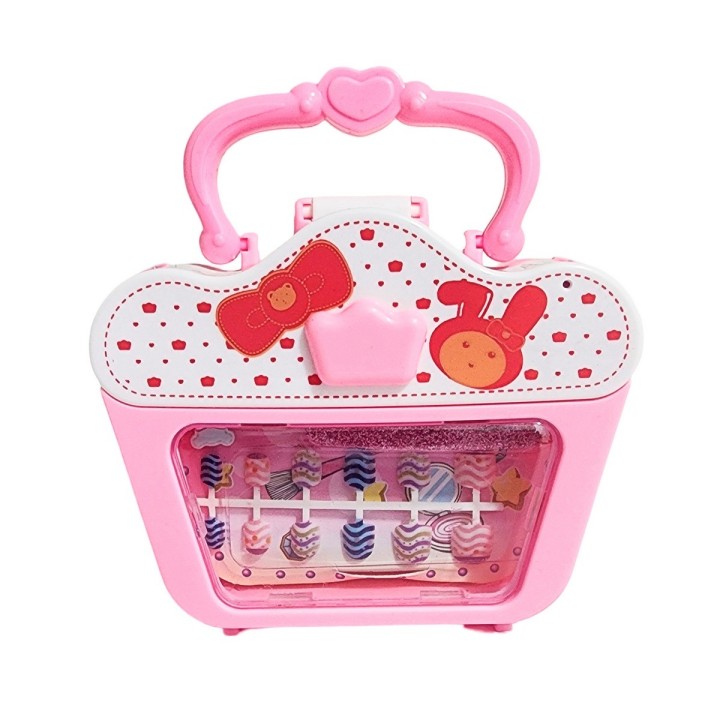 Juego Kit Para Hacer Uñas Manicure Juguete Niñas + Estuche