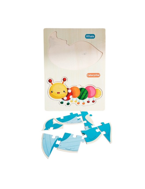 Rompecabezas Madera Figura 2 En 1 Aprendizaje Educativo