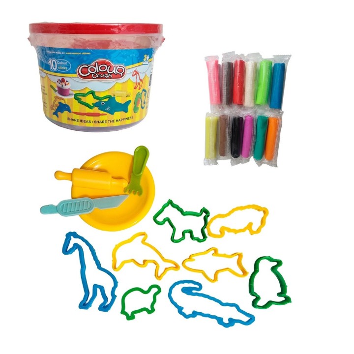 Juego De Plastilina Aprendizaje Con Moldes Didactico Colores